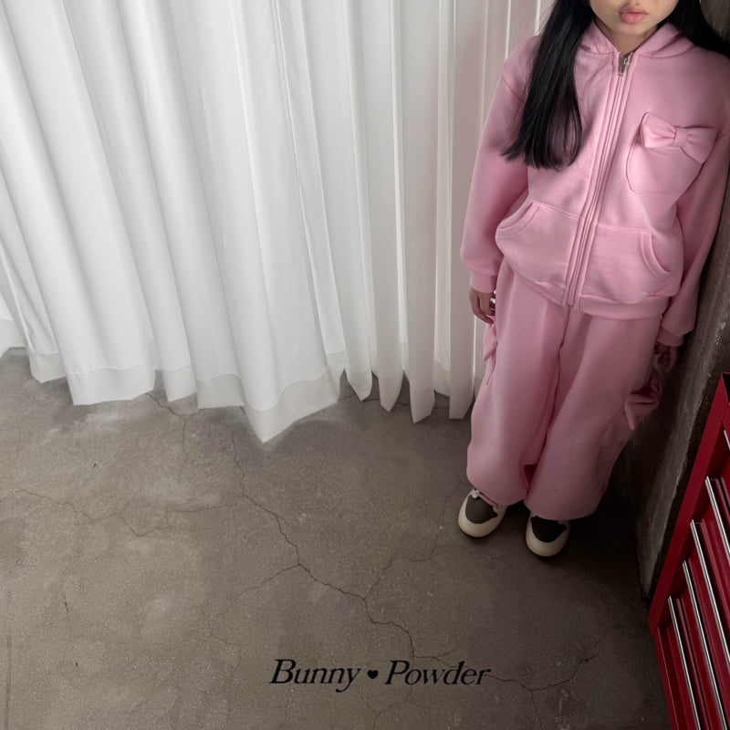Bunny Powder - Korean Children Fashion - #todddlerfashion - Ribbon Pocket Hood Zip-Up - 11