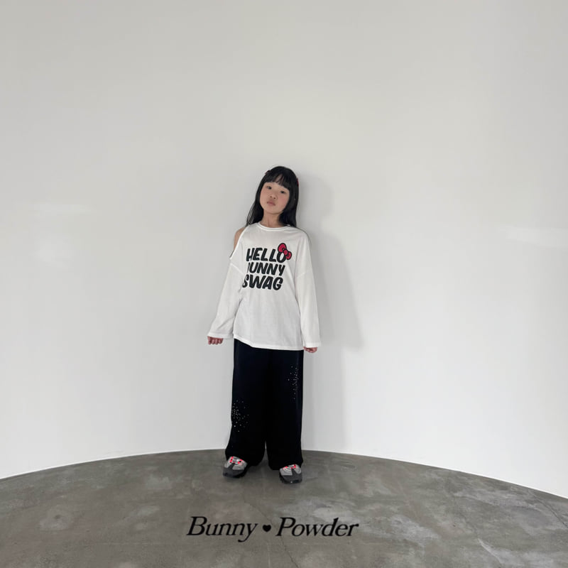 Bunny Powder - Korean Children Fashion - #toddlerclothing - Shoulder Slit Tee - 12