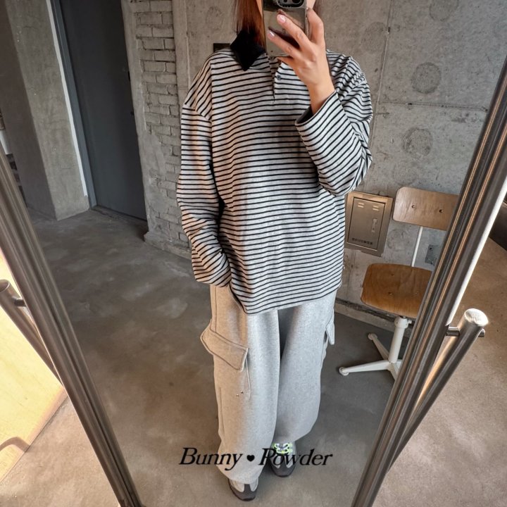 Bunny Powder - Korean Women Fashion - #momslook - Mark Collar Tee (Adult) - 10