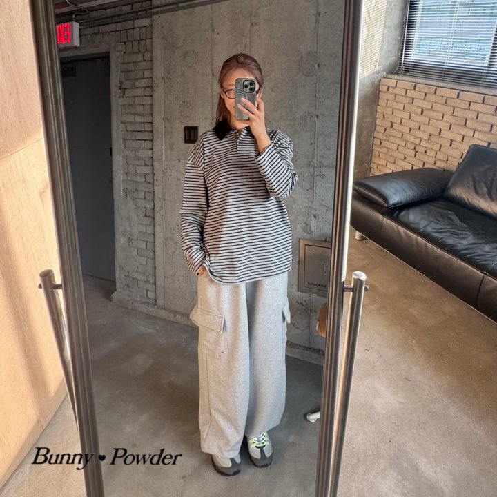 Bunny Powder - Korean Women Fashion - #momslook - Mark Collar Tee (Adult) - 12
