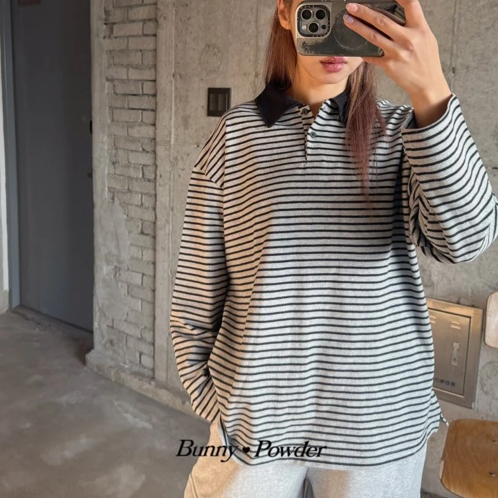 Bunny Powder - Korean Women Fashion - #momslook - Mark Collar Tee (Adult) - 6