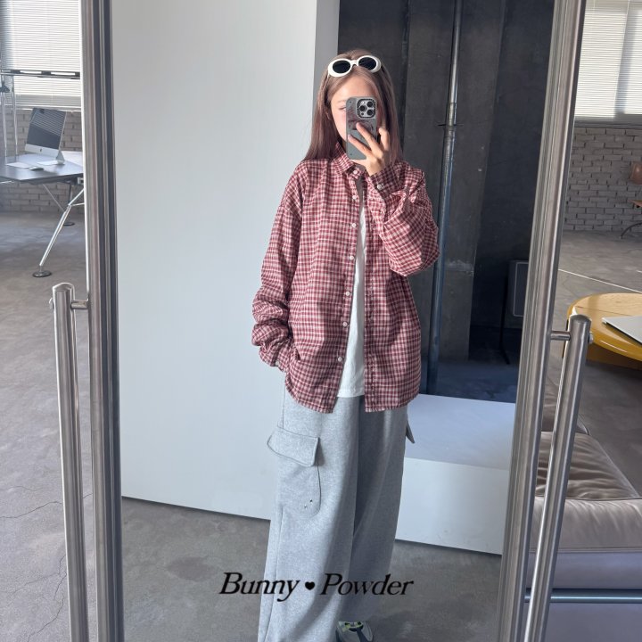 Bunny Powder - Korean Women Fashion - #momslook - Geek Check Shirt (Adult) - 2