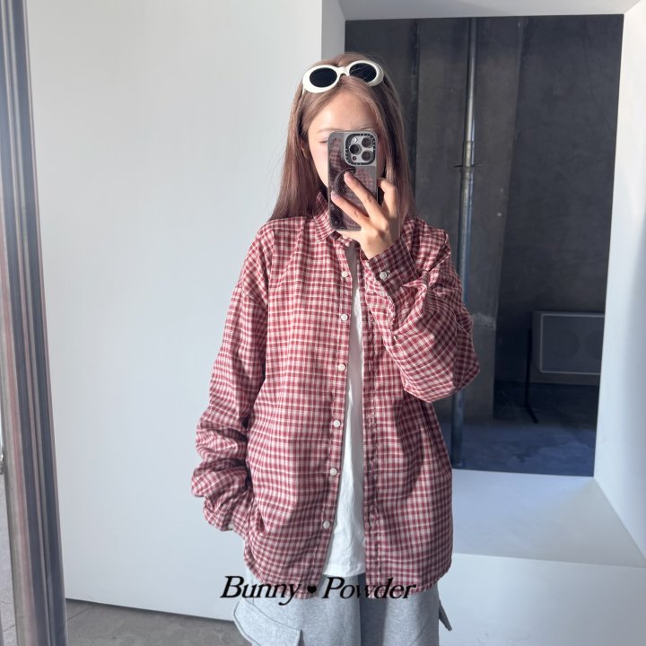 Bunny Powder - Korean Women Fashion - #momslook - Geek Check Shirt (Adult) - 3