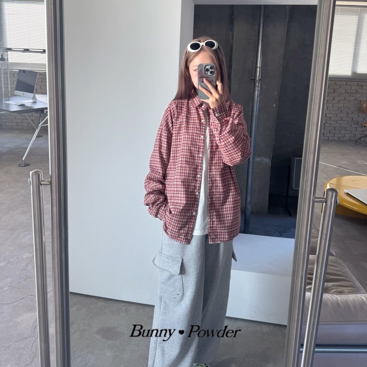 Bunny Powder - Korean Women Fashion - #pursuepretty - Geek Check Shirt (Adult) - 8