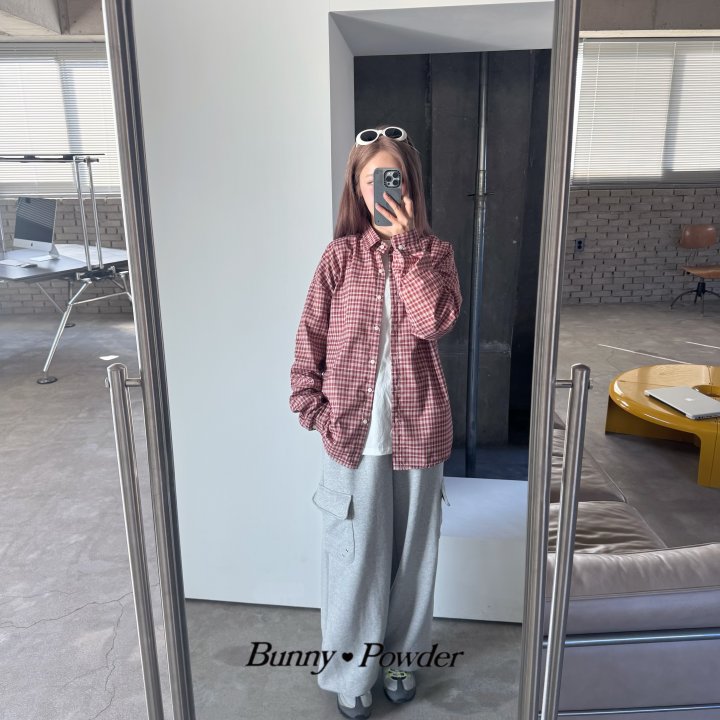 Bunny Powder - Korean Women Fashion - #vintagekidsstyle - Geek Check Shirt (Adult) - 7