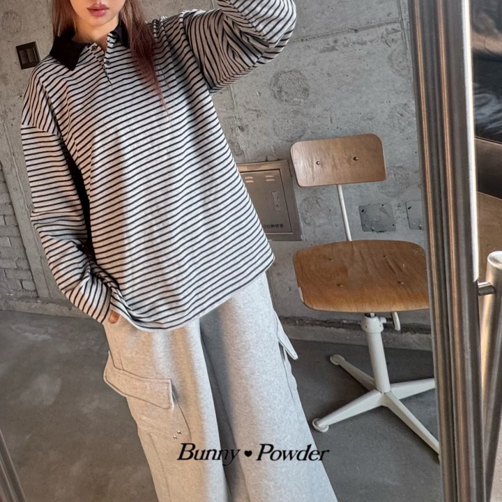 Bunny Powder - Korean Women Fashion - #womensfashion - Mark Collar Tee (Adult) - 11