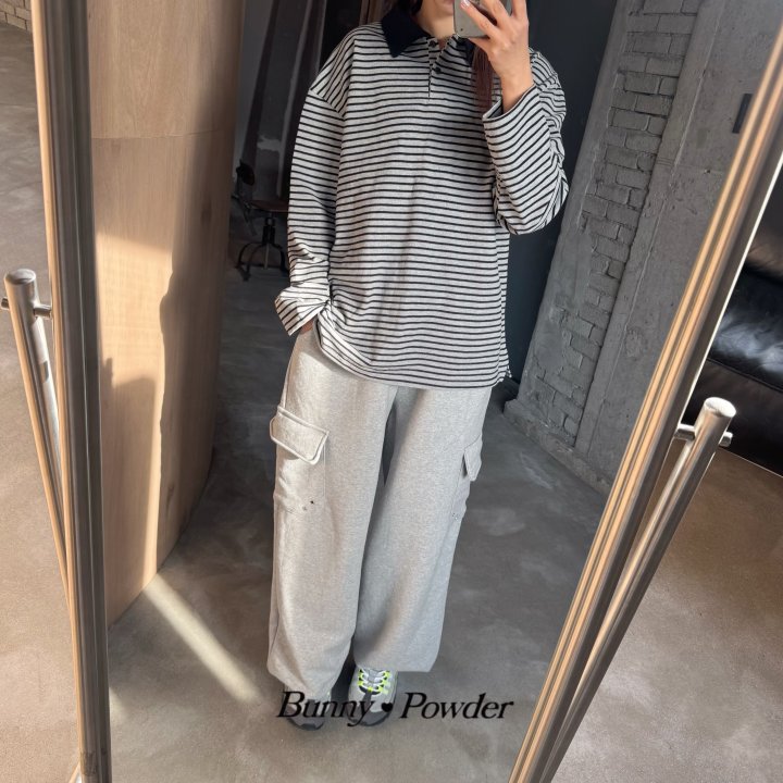Bunny Powder - Korean Women Fashion - #womensfashion - Mark Collar Tee (Adult) - 3