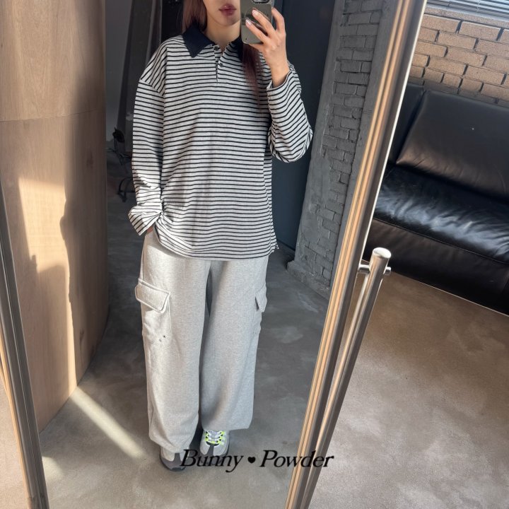 Bunny Powder - Korean Women Fashion - #womensfashion - Mark Collar Tee (Adult) - 5