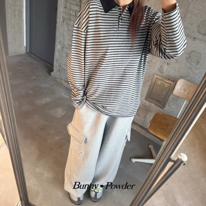 Bunny Powder - Korean Women Fashion - #womensfashion - Mark Collar Tee (Adult) - 7