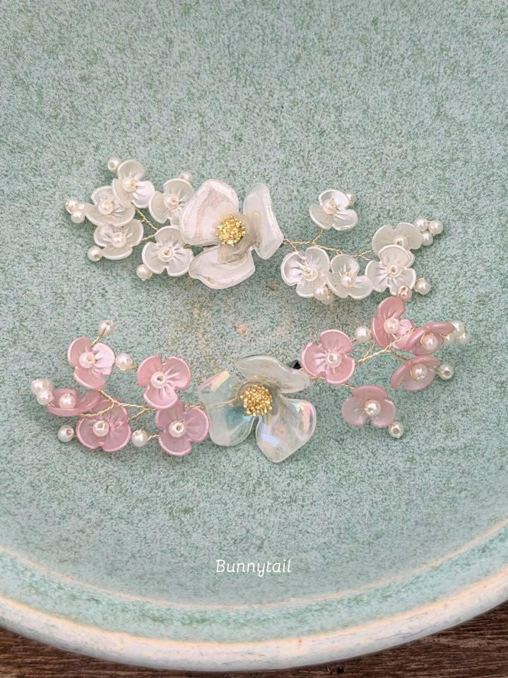 Bunnytail - Korean Baby Fashion - #babygirlfashion - Momo Plum Blossom Hair Clip - 4