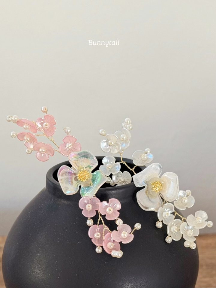 Bunnytail - Korean Baby Fashion - #babyootd - Momo Plum Blossom Hair Clip - 6