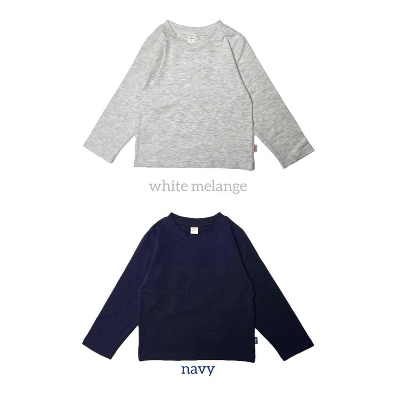 Bymimi - Korean Children Fashion - #kidsshorts - Snow Melange Tee