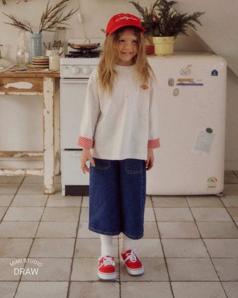 Bymimi - Korean Children Fashion - #littlefashionista - Check Color Tee - 6