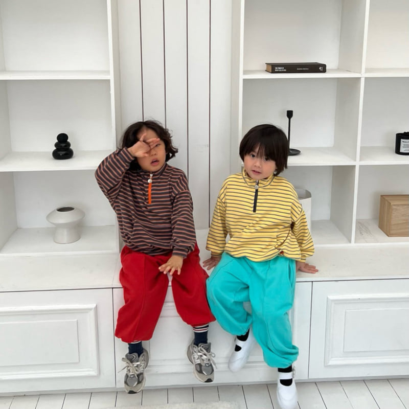 Cantucci Studio - Korean Children Fashion - #toddlerclothing - Nana Half-Zip Top - 12