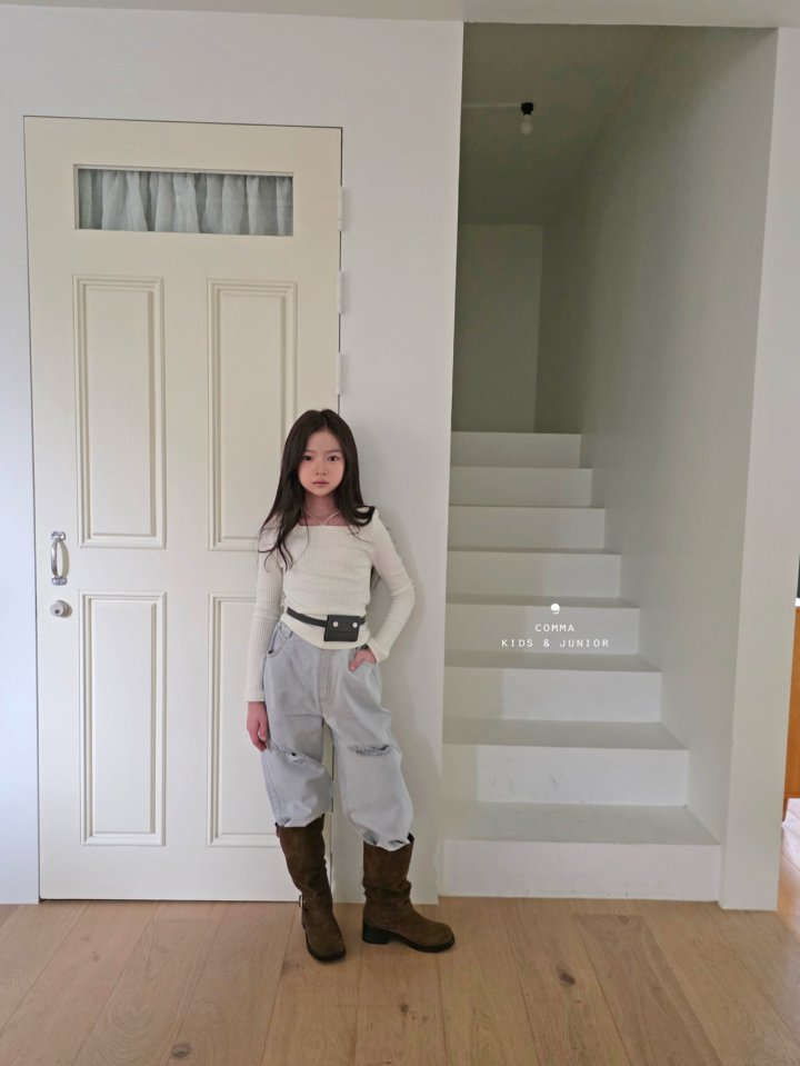 Comma - Korean Children Fashion - #Kfashion4kids - Ripped Denim Pants - 9