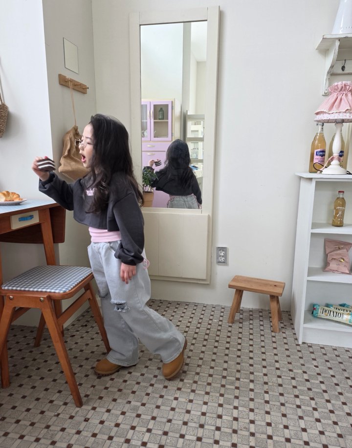 Comma - Korean Children Fashion - #stylishchildhood - Bubble Crop Tee - 4