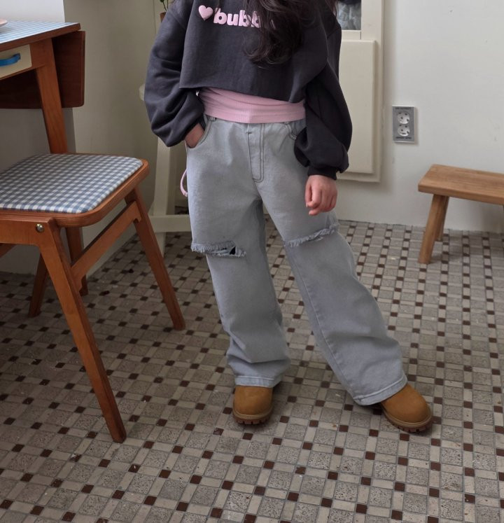 Comma - Korean Children Fashion - #childofig - Ripped Denim Pants