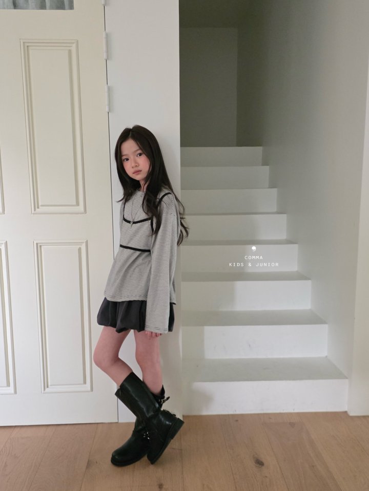 Comma - Korean Children Fashion - #childofig - Balloon Skirt Pants (Charcoal) - 8