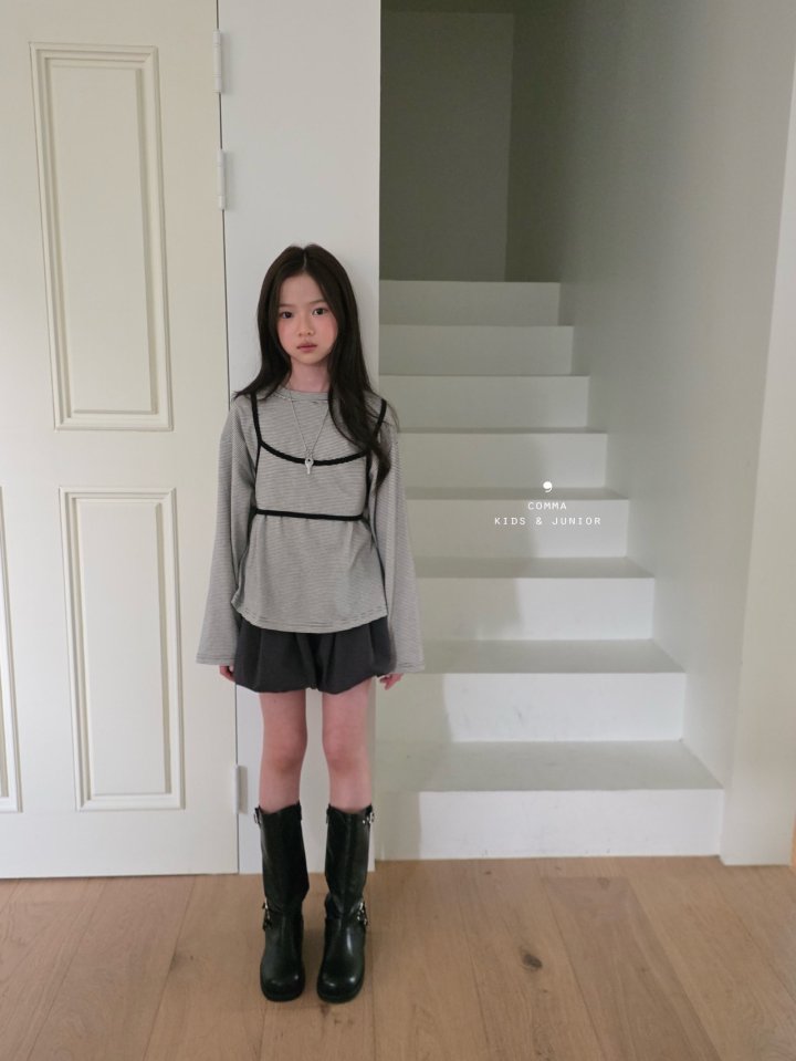 Comma - Korean Children Fashion - #childofig - Balloon Skirt Pants (Denim) - 7
