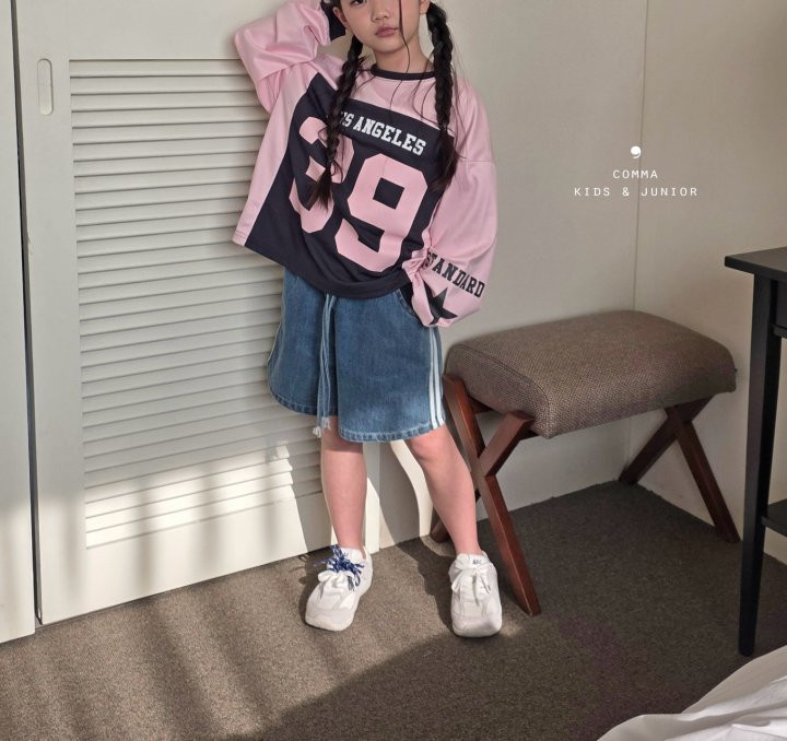 Comma - Korean Children Fashion - #childofig - Double Line Denim Pants