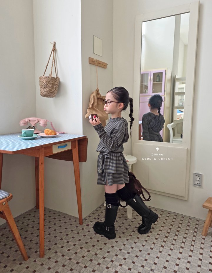 Comma - Korean Children Fashion - #childofig - Striped Hoodie - 9