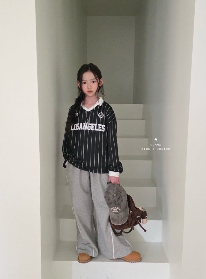 Comma - Korean Children Fashion - #childofig - Double-Line Diagonal Pants - 7