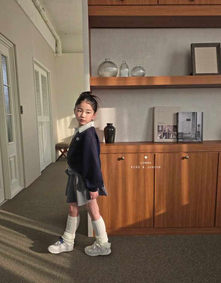 Comma - Korean Children Fashion - #childofig - Embroidered Collar Tee - 6