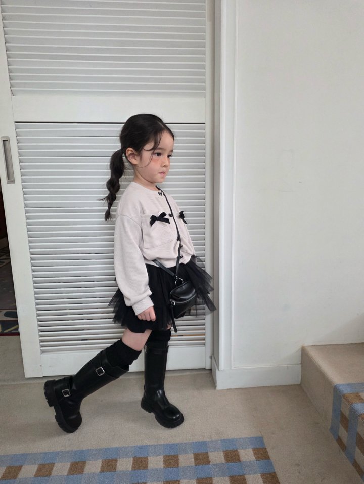 Comma - Korean Children Fashion - #childrensboutique - Ribbon Pocket Cardigan - 5