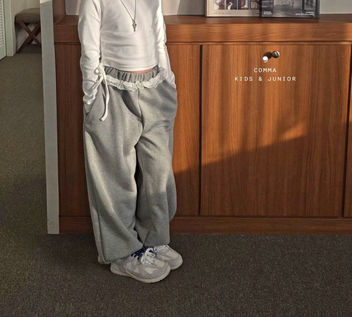 Comma - Korean Children Fashion - #designkidswear - Lace Jogger Pants (Junior)