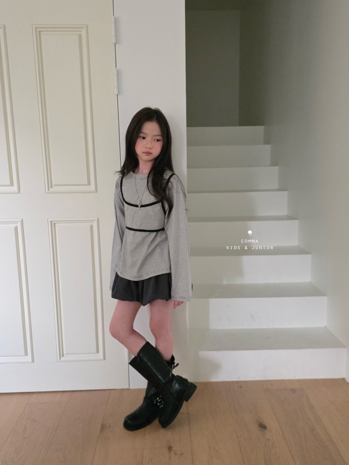 Comma - Korean Children Fashion - #designkidswear - Balloon Skirt Pants (Denim) - 9