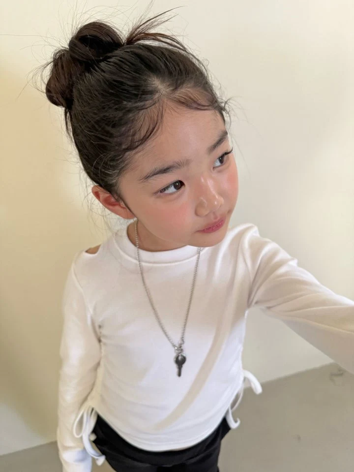 Comma - Korean Children Fashion - #designkidswear - Shoulder Slit Tee