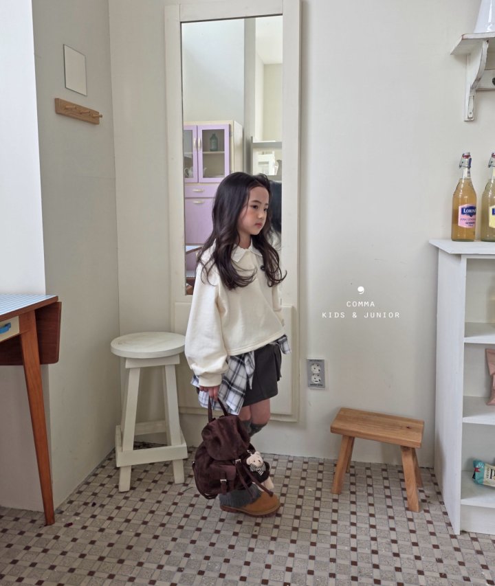 Comma - Korean Children Fashion - #designkidswear - Embroidered Collar Tee - 8