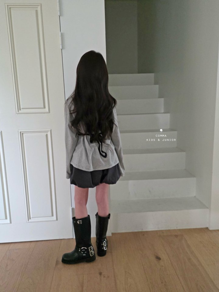 Comma - Korean Children Fashion - #discoveringself - Balloon Skirt Pants (Denim) - 10