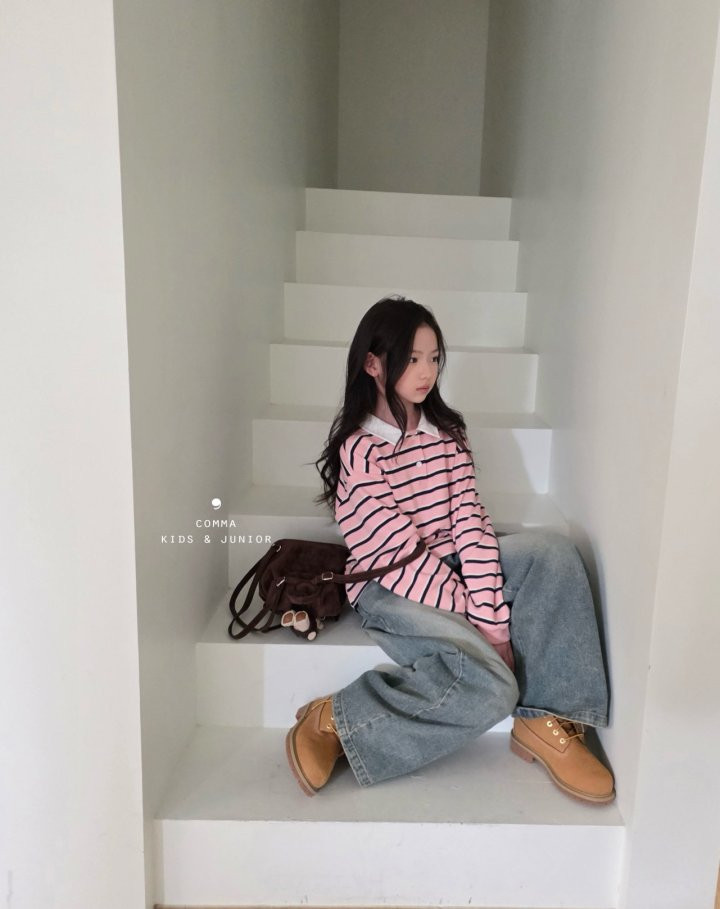 Comma - Korean Children Fashion - #discoveringself - Short Collar Tee