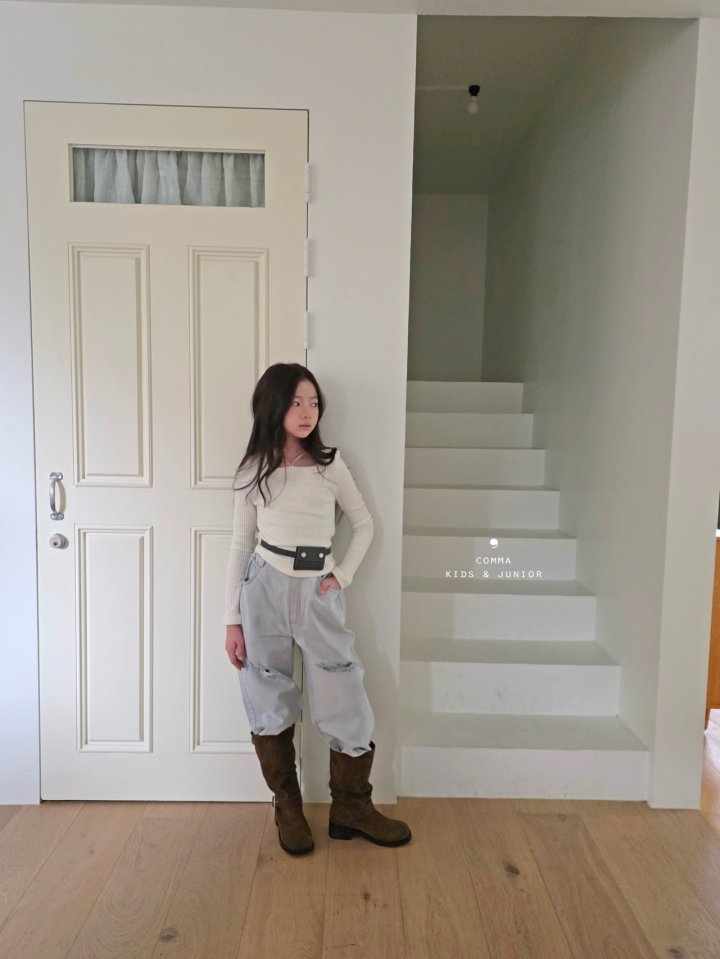 Comma - Korean Children Fashion - #discoveringself - Square Strap Tee - 8
