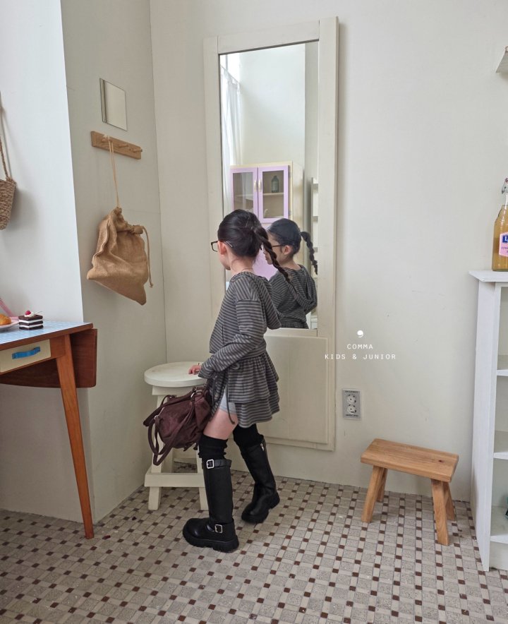Comma - Korean Children Fashion - #discoveringself - Striped Hoodie - 12