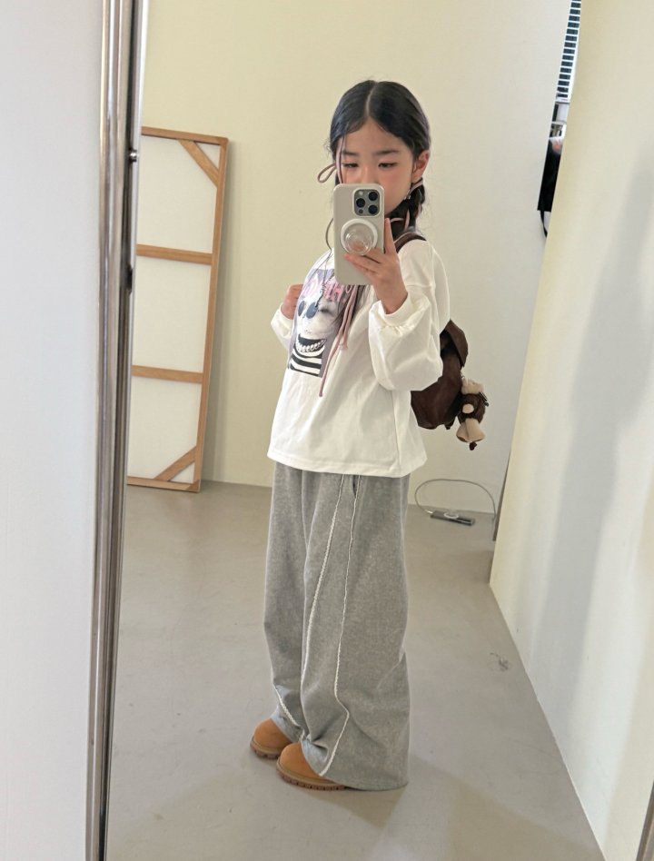Comma - Korean Children Fashion - #discoveringself - Double-Line Diagonal Pants - 11