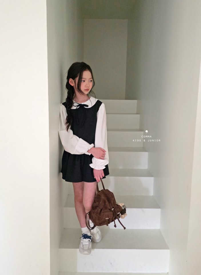 Comma - Korean Children Fashion - #discoveringself - Round Collar Blouse - 10
