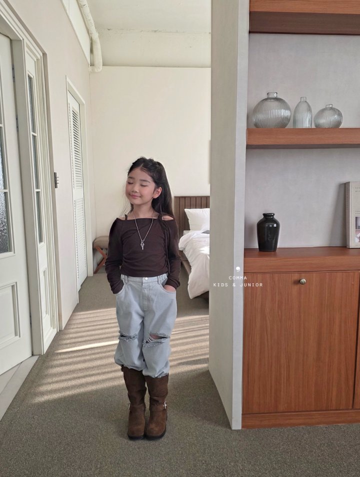 Comma - Korean Children Fashion - #discoveringself - Wrap Tie Tee - 8
