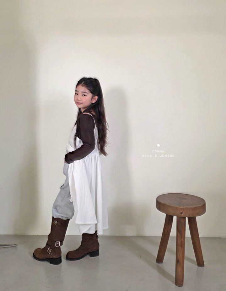 Comma - Korean Children Fashion - #discoveringself - Strap Lace One-piece