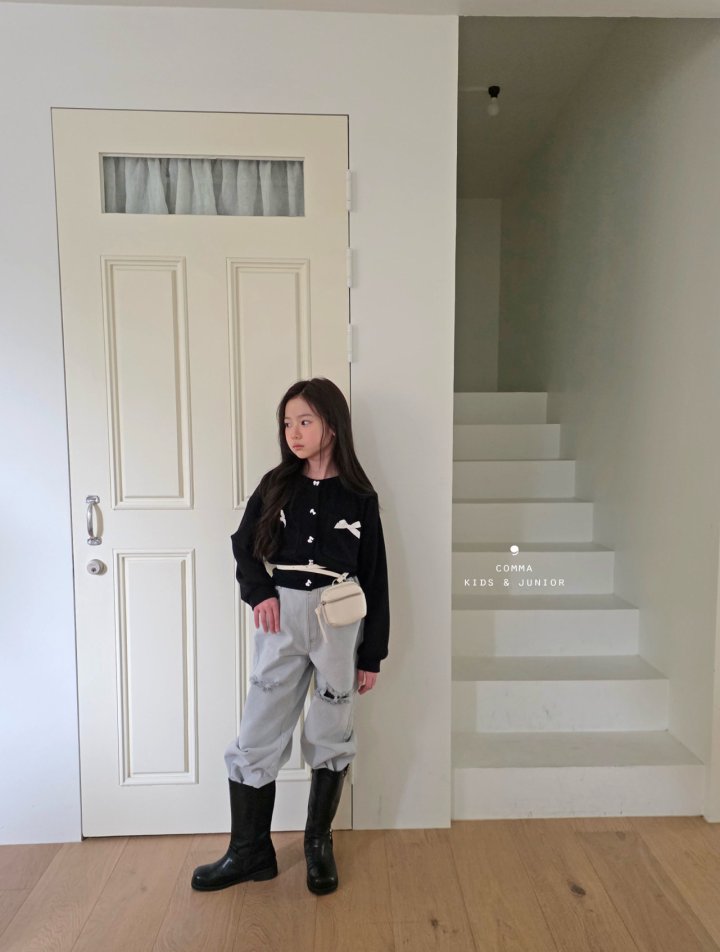 Comma - Korean Children Fashion - #fashionkids - Ribbon Pocket Cardigan - 8