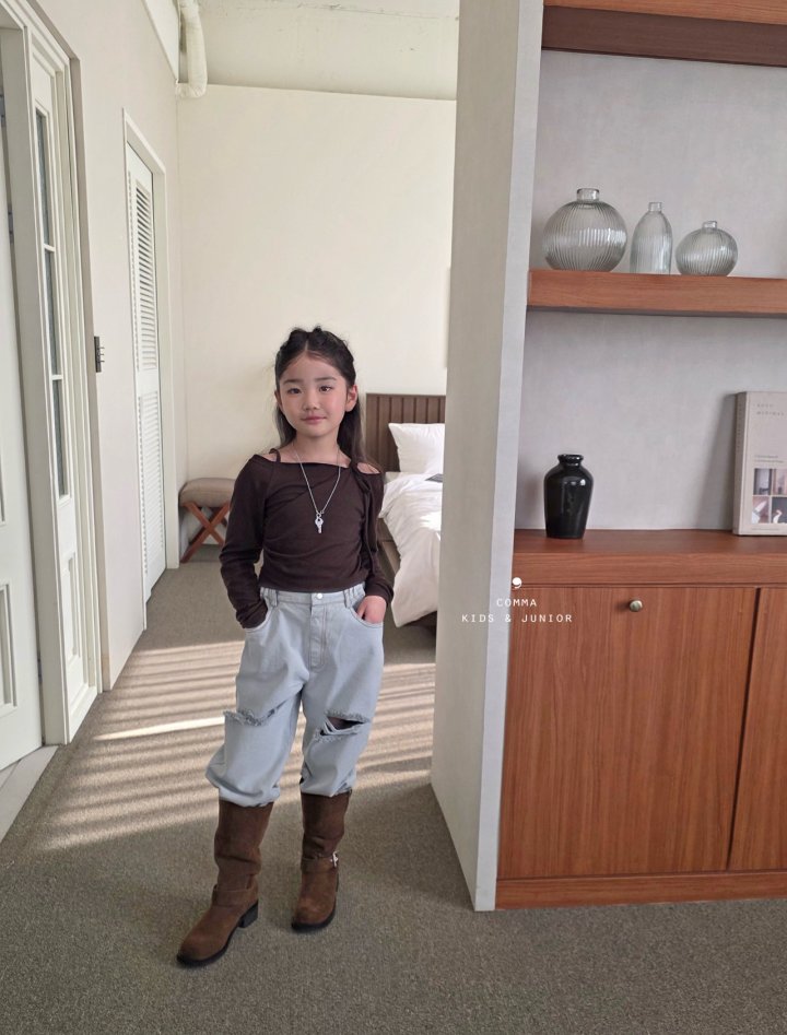 Comma - Korean Children Fashion - #fashionkids - Wrap Tie Tee - 9