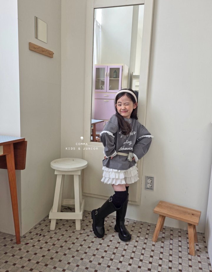 Comma - Korean Children Fashion - #fashionkids - Point Lace Tee