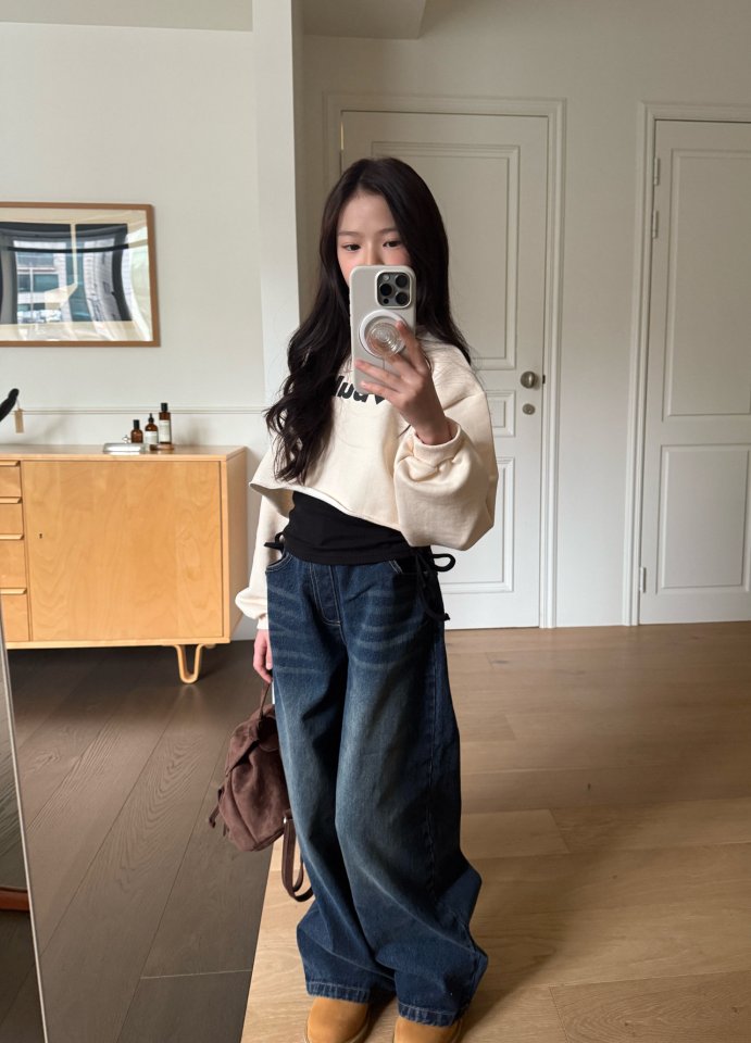 Comma - Korean Children Fashion - #kidsshorts - Bubble Crop Tee - 9