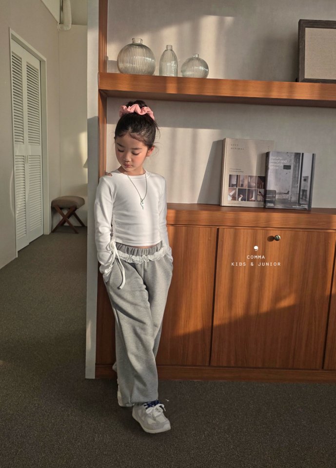 Comma - Korean Children Fashion - #fashionkids - Lace Jogger Pants (Junior) - 4