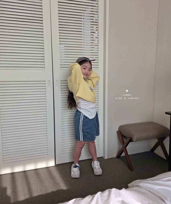 Comma - Korean Children Fashion - #kidsshorts - Double Line Denim Pants - 7