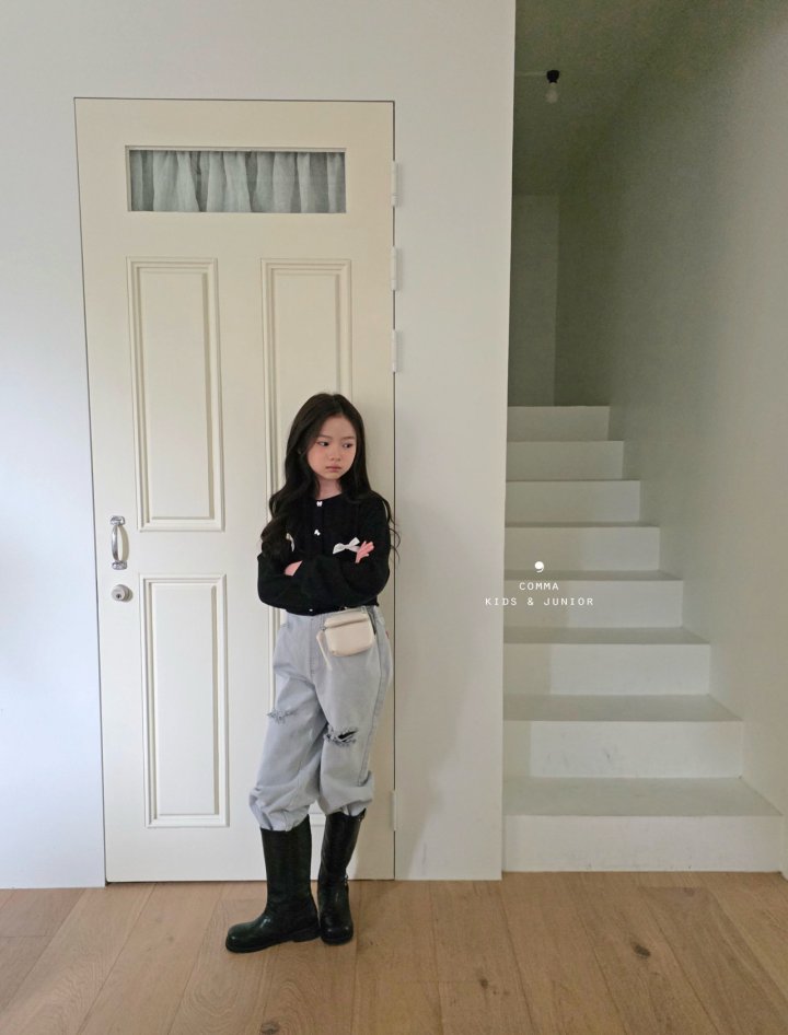 Comma - Korean Children Fashion - #kidsshorts - Ribbon Pocket Cardigan - 9