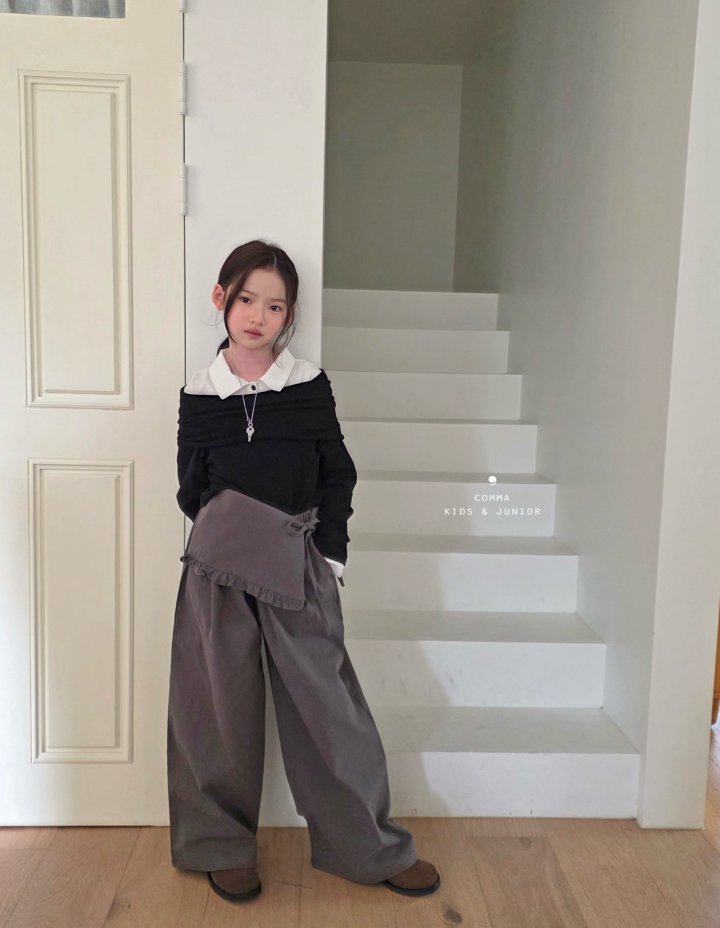 Comma - Korean Children Fashion - #kidzfashiontrend - Off-Shoulder Tee - 11