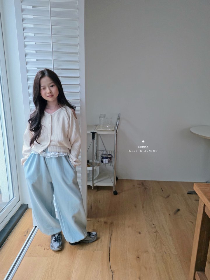 Comma - Korean Children Fashion - #kidzfashiontrend - Asymmetrical Slit Cardigan - 9