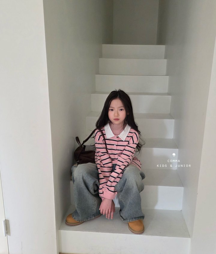 Comma - Korean Children Fashion - #littlefashionista - Short Collar Tee - 7